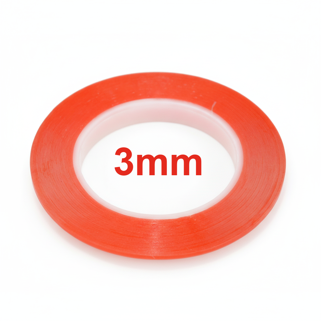 Double Sided Tape 3mm Wide High Strength Sticky Clear Red For iPad Phone Repair Tape FoneFunShop