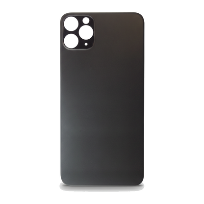 Glass Back For iPhone 11 Pro Max Plain in Black Glass Back FoneFunShop