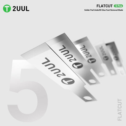 Flatcut Scraper Set 5 Piece Solder Pad Removal Tool for Underfill Glue 2uul DA28 Tool FoneFunShop