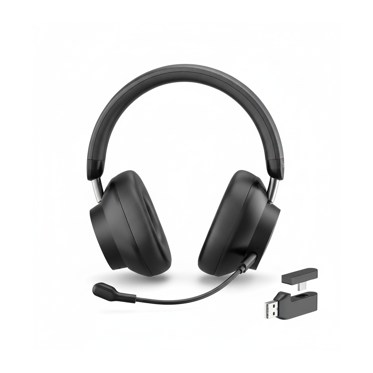 Budi Wireless Gaming Headset 2.4G Bluetooth Wired 40mm Drivers 33H - front view