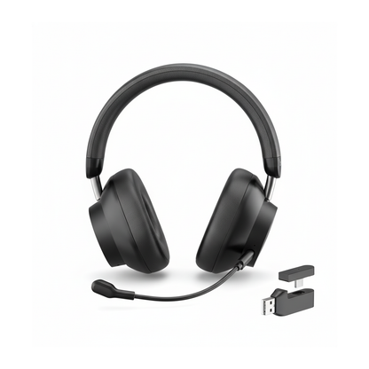 Budi Wireless Gaming Headset 2.4G Bluetooth Wired 40mm Drivers 33H - front view