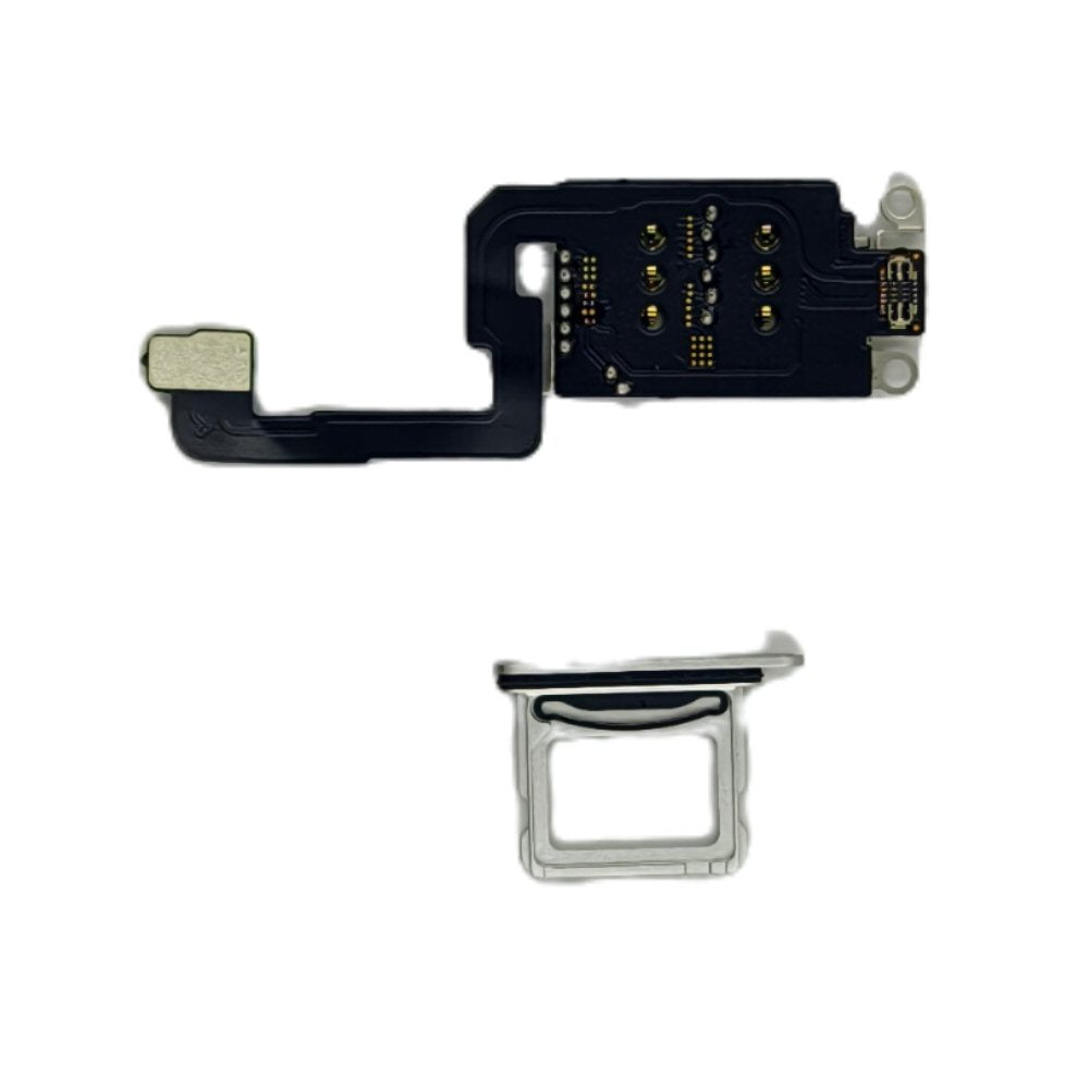 Dual Sim Reader and Sim Tray for iPhone 16 White – FoneFunShop