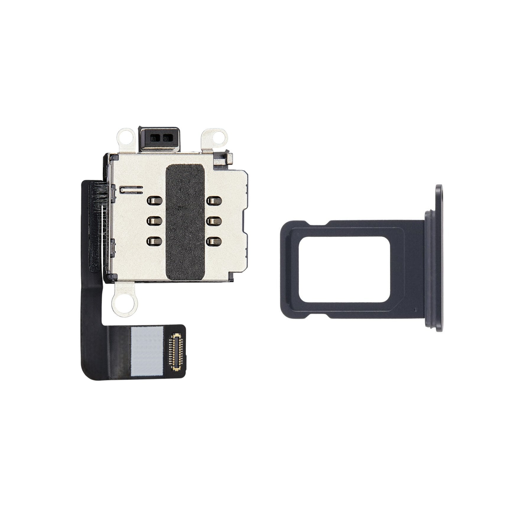 Dual Sim Reader and Sim Tray for iPhone 16e Black Sim Tray FoneFunShop