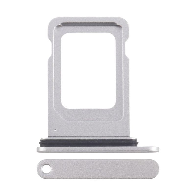 Dual Sim Reader and Sim Tray for iPhone 16e Silver Sim Tray FoneFunShop