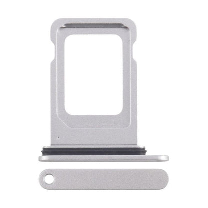Dual Sim Reader and Sim Tray for iPhone 16e Silver Sim Tray FoneFunShop