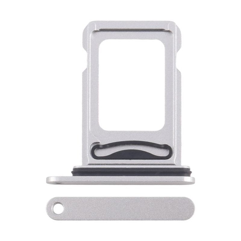 Dual Sim Tray For iPhone 16e Sim Card Holder Silver Sim Tray FoneFunShop