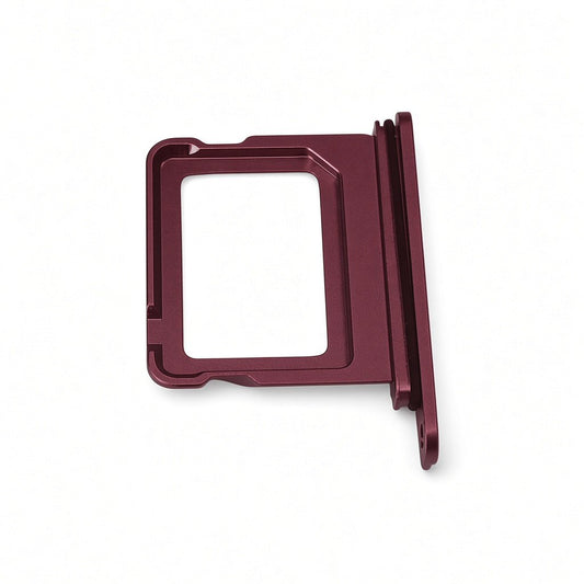 Dual Sim Tray For iPhone 18 Pro / 18 Pro Max Card Holder Burgundy Red Sim Tray FoneFunShop