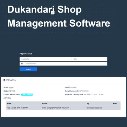 Dukandari Full Phone Shop Management 1 year Activation (Global Version) Activation FoneFunShop