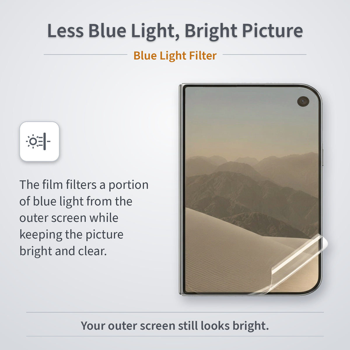 Anti-Blue Light Hydrogel Screen Protector For iPhone Duo Front Outer Screen Screen Protector FoneFunShop