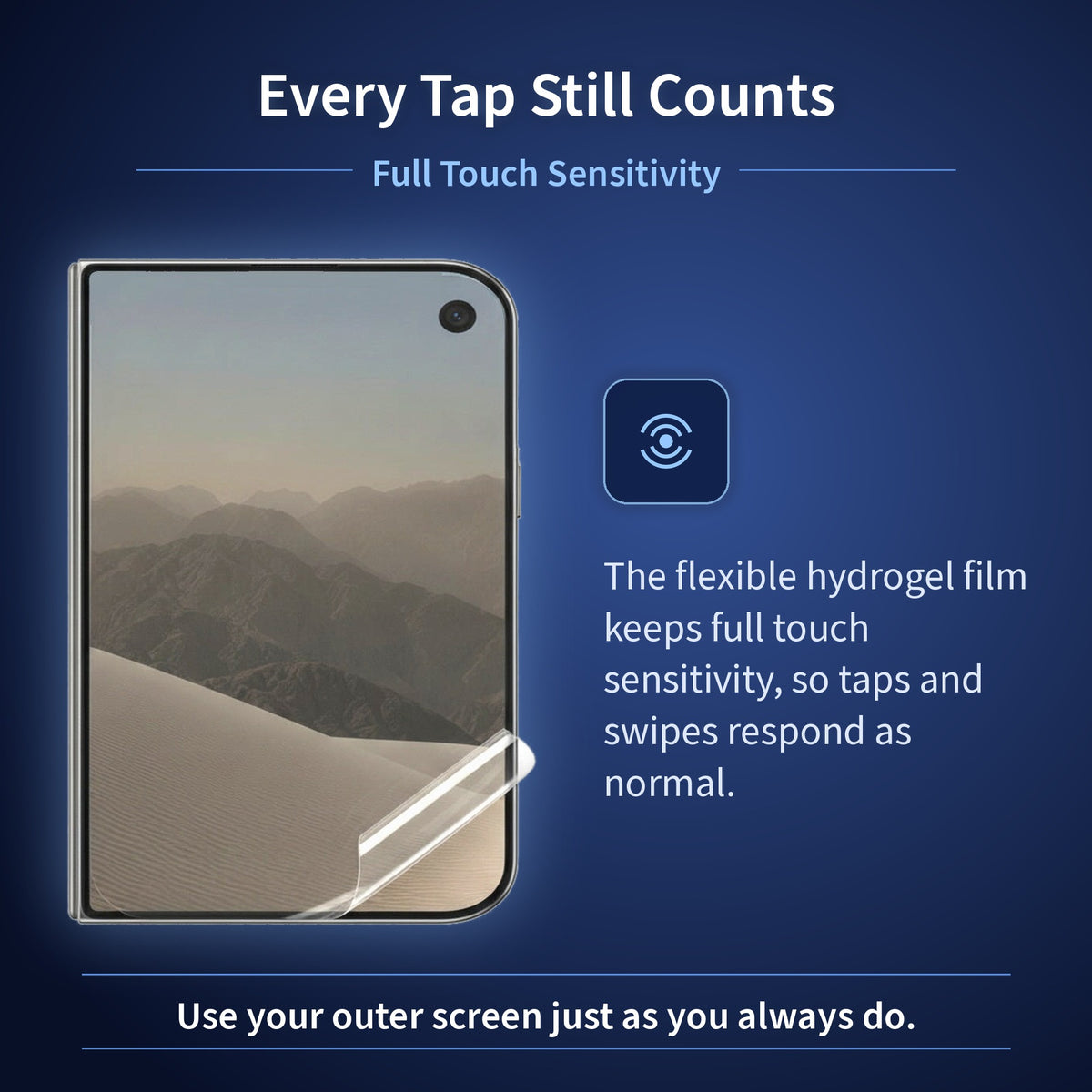 Clear Hydrogel Screen Protector For iPhone Duo Front Outer Screen Screen Protector FoneFunShop