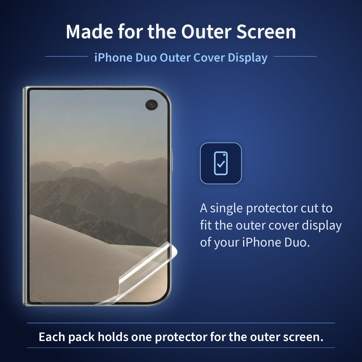 Clear Hydrogel Screen Protector For iPhone Duo Front Outer Screen Screen Protector FoneFunShop