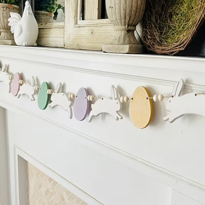 Charming Easter Bunny Bunting String Egg and Rabbit Decoration Festive FoneFunShop