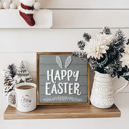 Rustic Modern Wooden Easter Wall Art Festive FoneFunShop