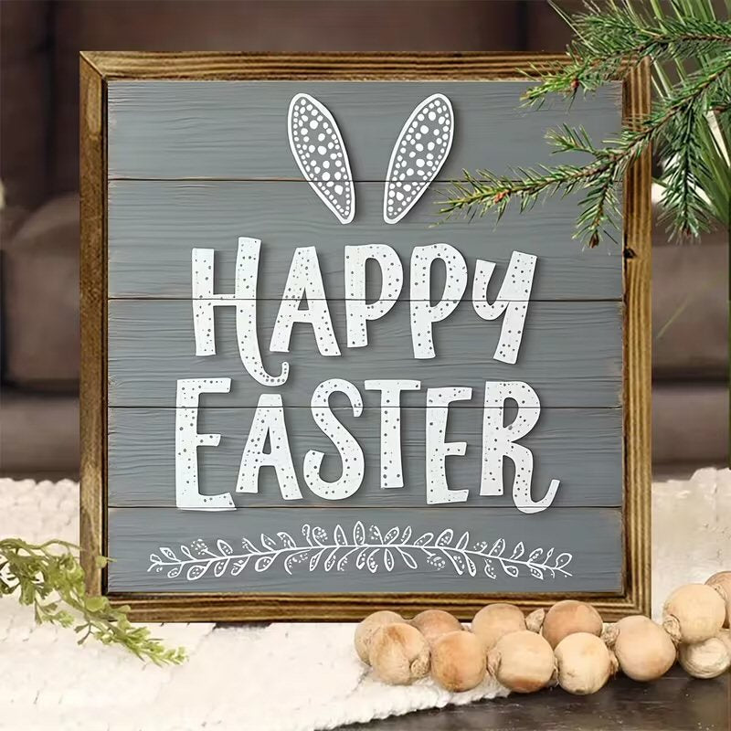 Rustic Modern Wooden Easter Wall Art Festive FoneFunShop