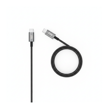 Budi 5M USB-C to USB-C Cable 65W PD Braided Long Charging Cable - top view