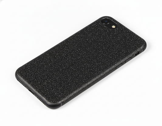 Back Protector For iPhone 8 Black Glitter Bling Rear Protector Protector FoneFunShop