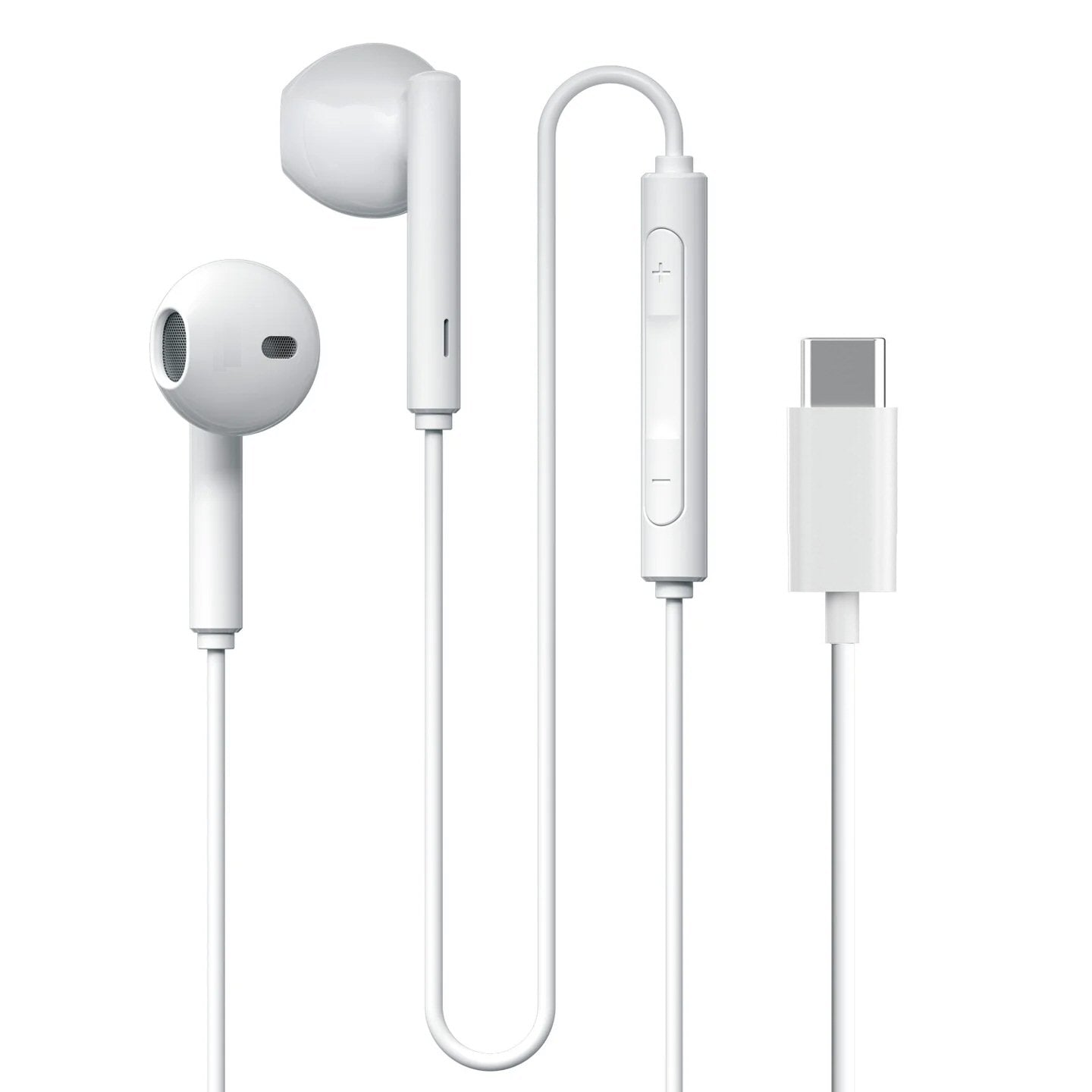 In Ear Earphones Type C in White Microphone FoneFunShop