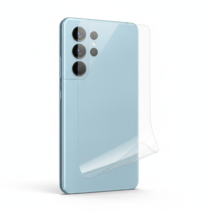 Clear hydrogel back film fitted on Samsung Galaxy Z Fold 5