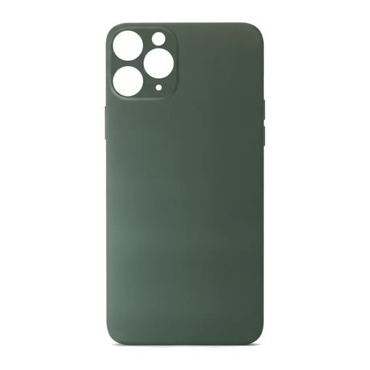 Glass Back For iPhone 11 Pro Max Plain in Green Glass Back FoneFunShop