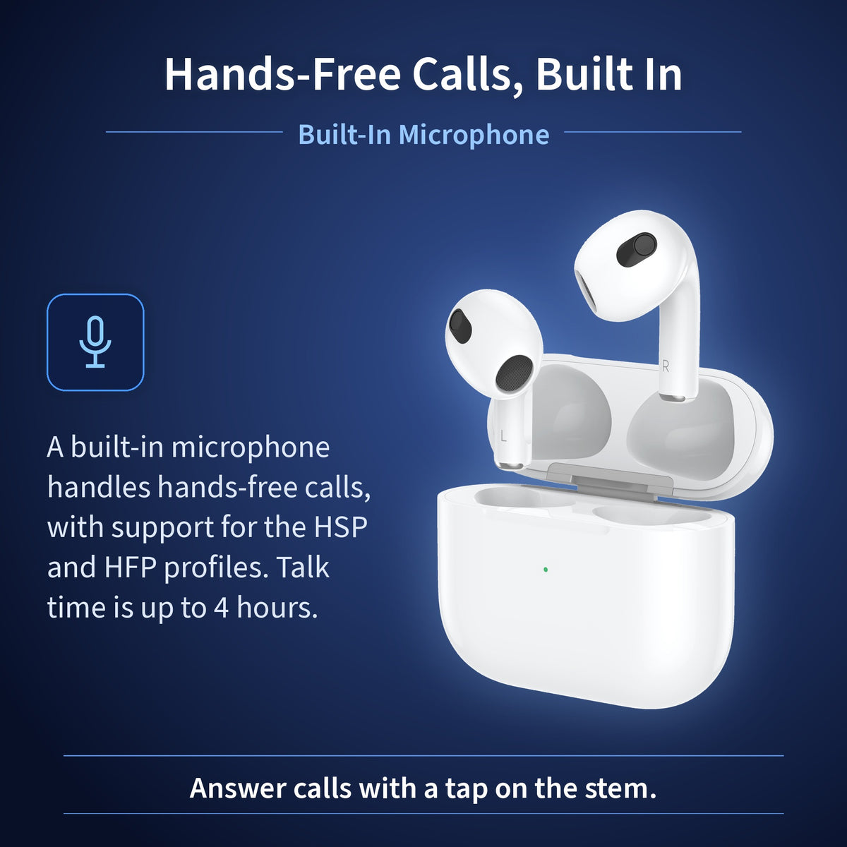 Budi True Wireless Earphones Pods 3 White Earphones FoneFunShop
