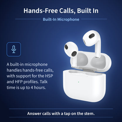 Budi True Wireless Earphones Pods 3 White Earphones FoneFunShop
