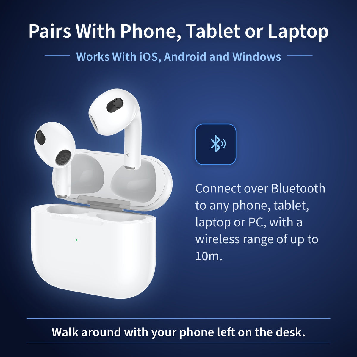 Budi True Wireless Earphones Pods 3 White Earphones FoneFunShop