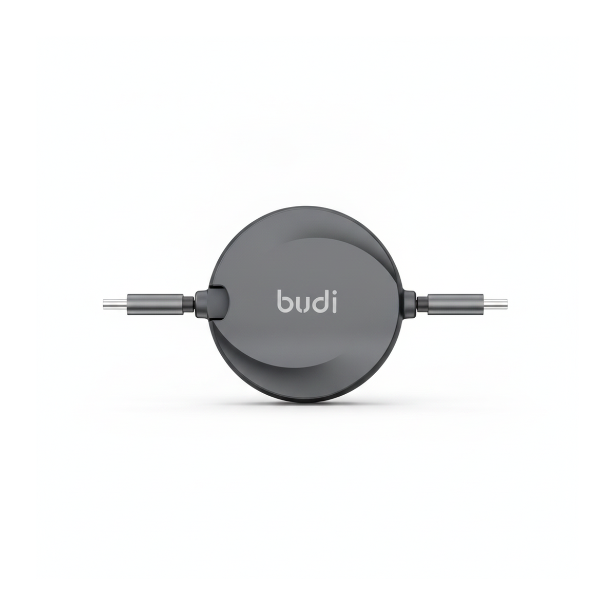 Budi 1M Retractable USB-C to USB-C Cable 65W PD Charge and Sync - front view