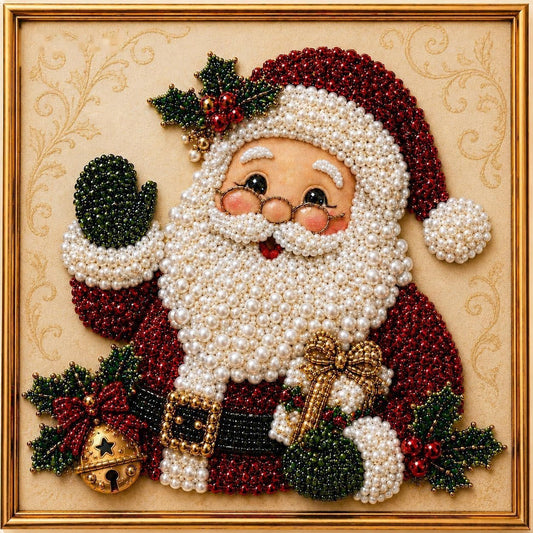 Christmas Pearl Diamond Painting Kit Round Rhinestones DIY Art Craft Gift - Adult & Beginner Christmas FoneFunShop