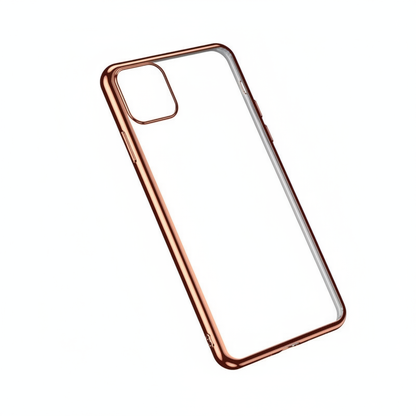 Case For iPhone 11 Pro Max Pack of 10 X Clear Silicone With Rose Gold Edge Case Cover FoneFunShop