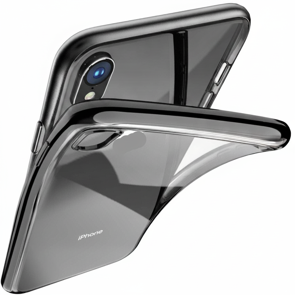 Case For iPhone 6 Bulk Pack of 10 X Clear Silicone With Black Edge Case Cover FoneFunShop