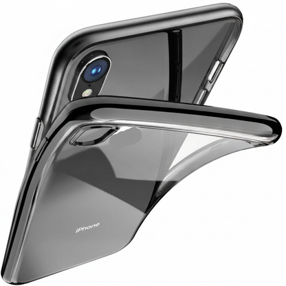 Case For iPhone 6 Bulk Pack of 10 X Clear Silicone With Black Edge Case Cover FoneFunShop
