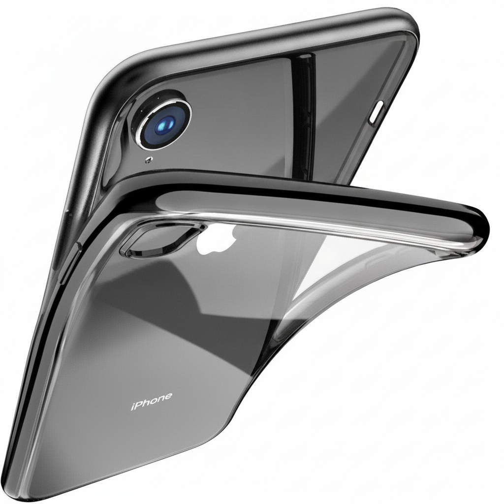 Case For iPhone 6 Bulk Pack of 10 X Clear Silicone With Black Edge Case Cover FoneFunShop