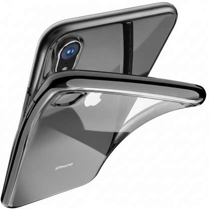 Case For iPhone 6 Plus Bulk Pack of 10 X Clear Silicone With Black Edge Case Cover FoneFunShop