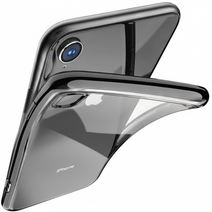 Case For iPhone 6 Plus Bulk Pack of 10 X Clear Silicone With Black Edge Case Cover FoneFunShop