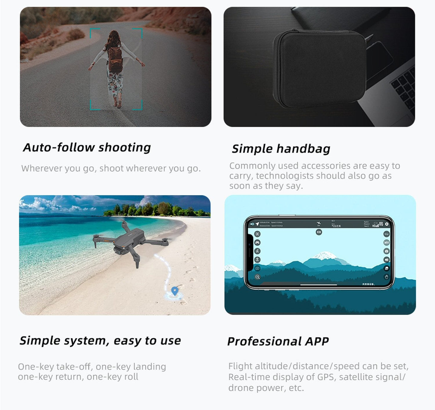 Carbon Brush Motor G6 Smart Drone Drone FoneFunShop