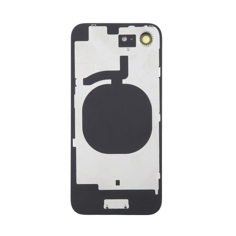 Glass Back For iPhone 16e Black Plain with Camera Lens No Logo Back Glass FoneFunShop