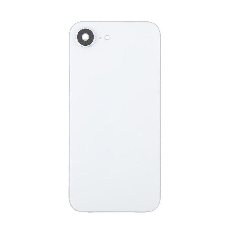 Glass Back For iPhone 16e White Plain with Camera Lens No Logo Back Glass FoneFunShop