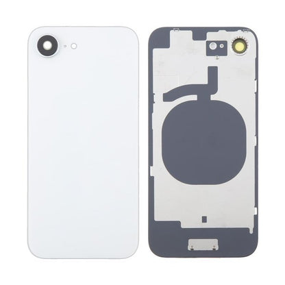 Glass Back For iPhone 16e White Plain with Camera Lens No Logo Back Glass FoneFunShop