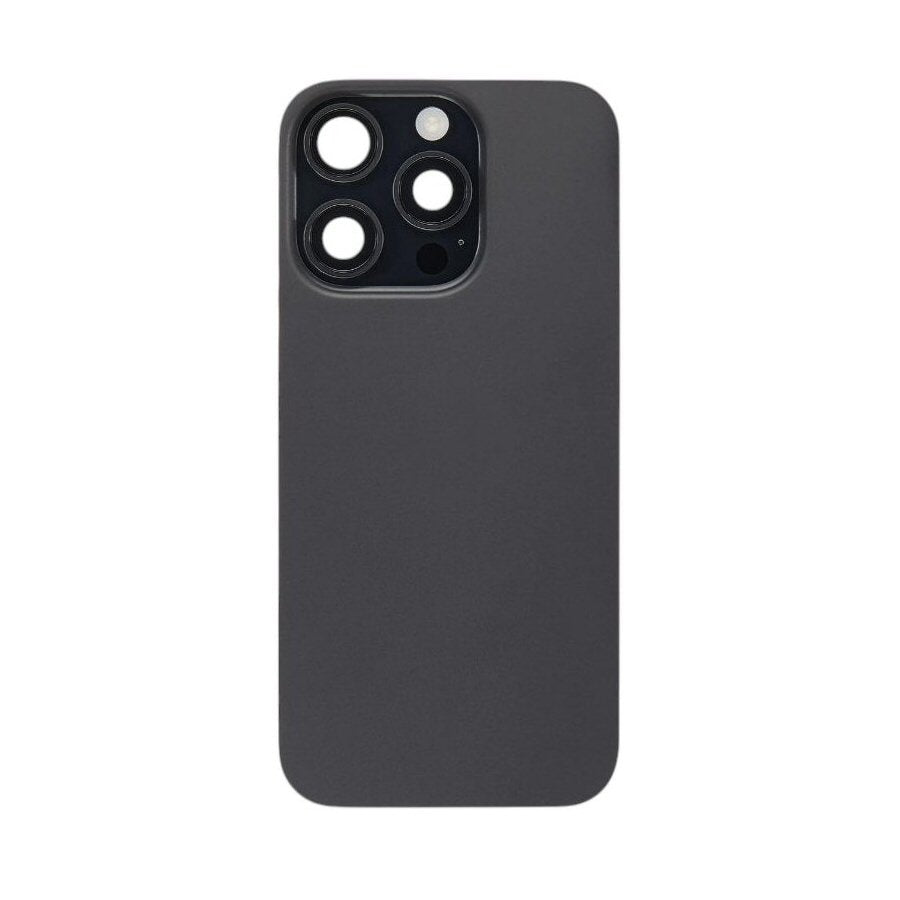 Back Glass with Camera Lens Black for iPhone 16 Pro Max - Used Pulled Grade B