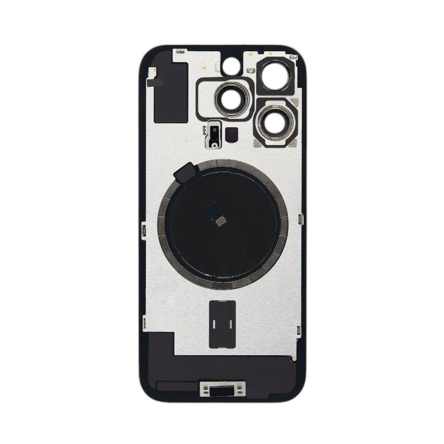Back Glass with Camera Lens Black for iPhone 16 Pro Max - Used Pulled Grade B