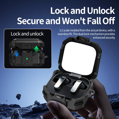 Pro Armor Rugged Case for Galaxy Buds 4 / 4 Pro - Black Case Cover FoneFunShop