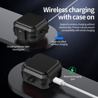 Pro Armor Rugged Case for Galaxy Buds 4 / 4 Pro - Black Case Cover FoneFunShop