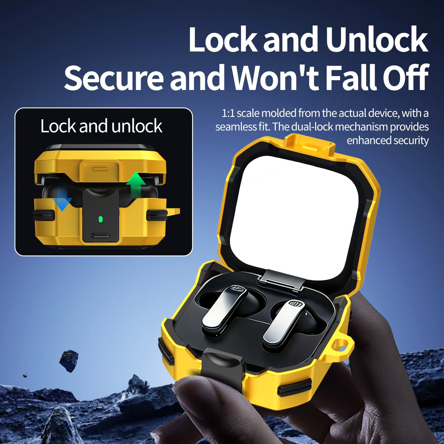 Pro Armor Rugged Case for Galaxy Buds 4 / 4 Pro - Orange Case Cover FoneFunShop