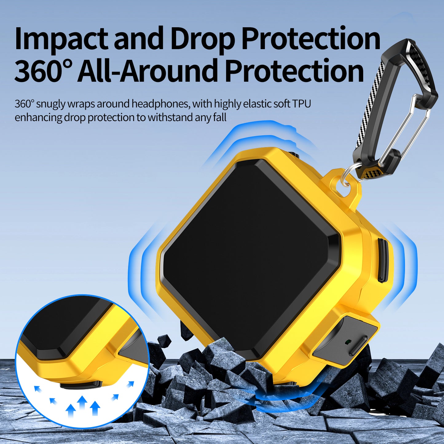 Pro Armor Rugged Case for Galaxy Buds 4 / 4 Pro - Orange Case Cover FoneFunShop