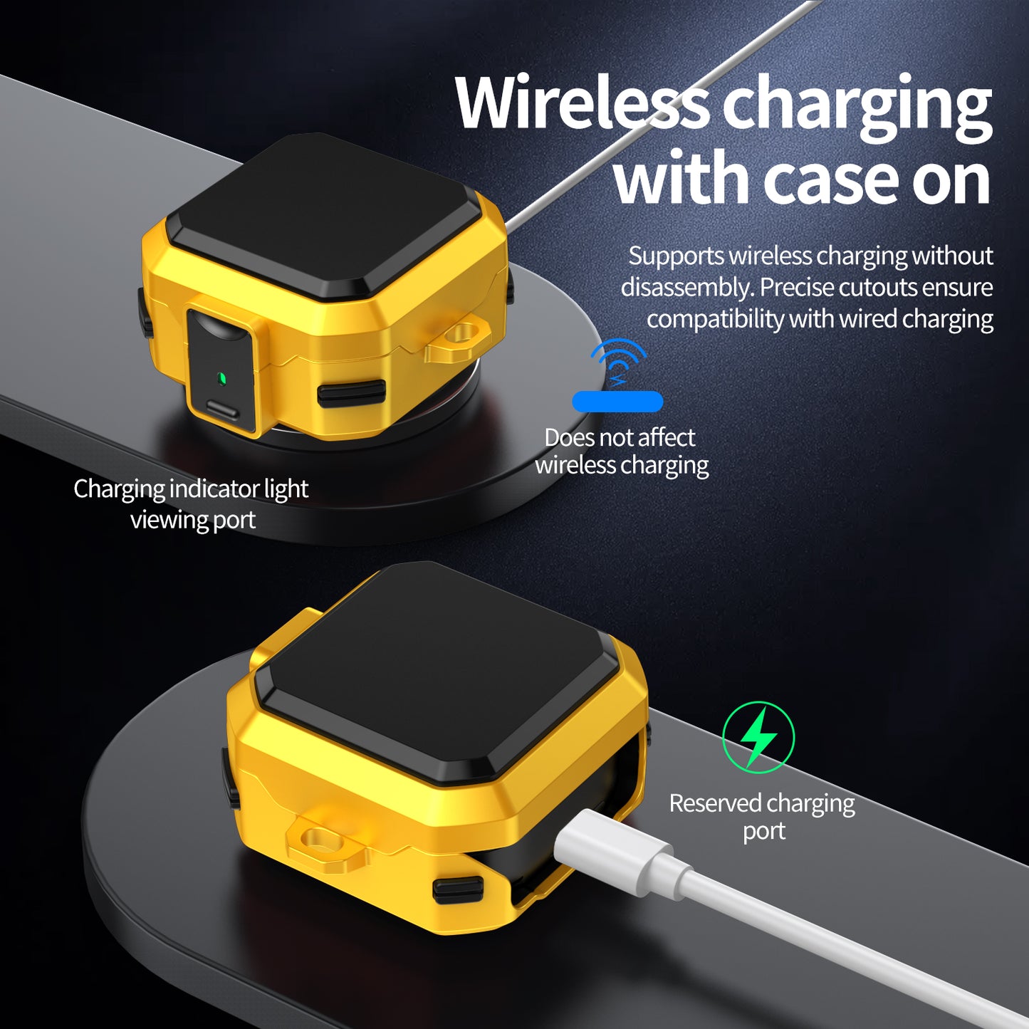 Pro Armor Rugged Case for Galaxy Buds 4 / 4 Pro - Orange Case Cover FoneFunShop