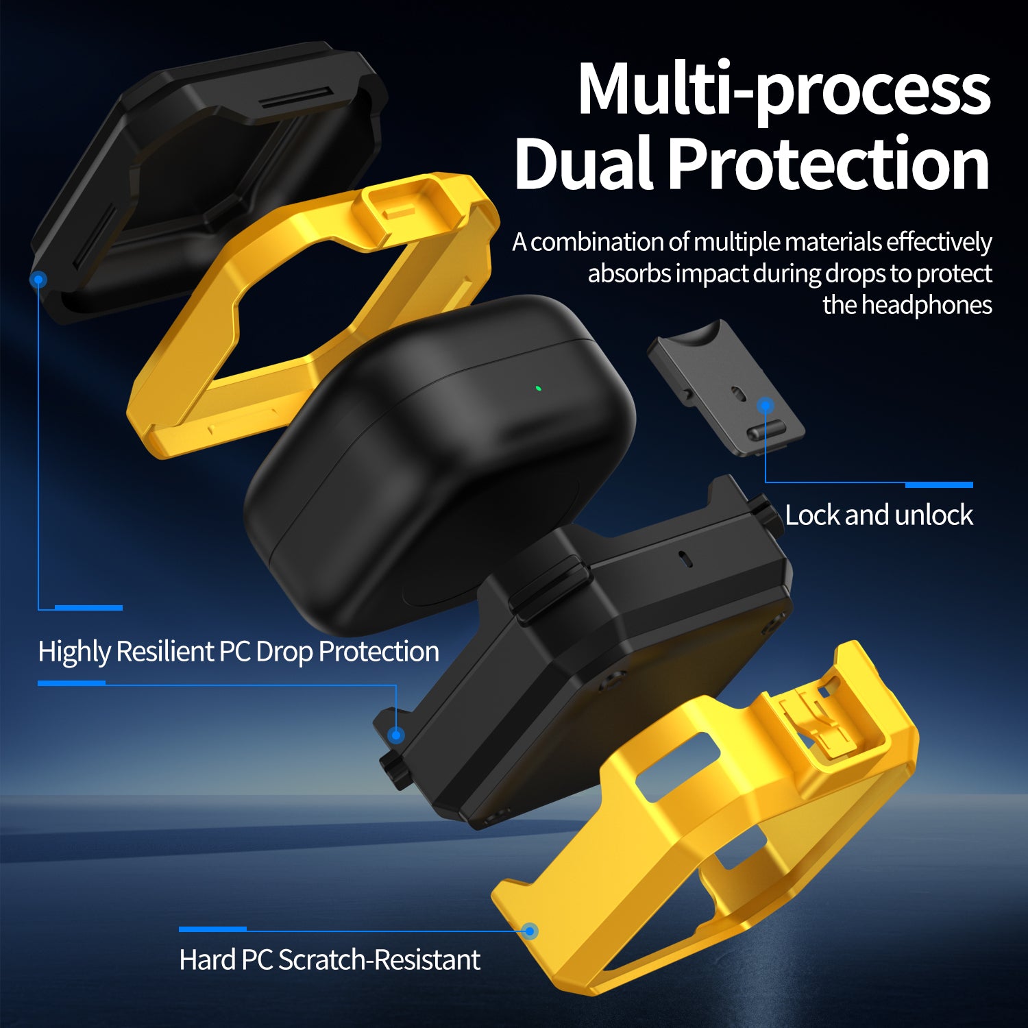 Pro Armor Rugged Case for Galaxy Buds 4 / 4 Pro - Orange Case Cover FoneFunShop