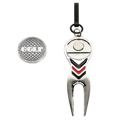 Pitch Repair Tool with Golf Ball Marker Tri Colour Golf Accessorise FoneFunShop