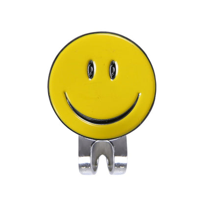 Magnetic Golf Ball Marker with Hat Clip Happy Smiley Face Yellow Golf Accessorise FoneFunShop