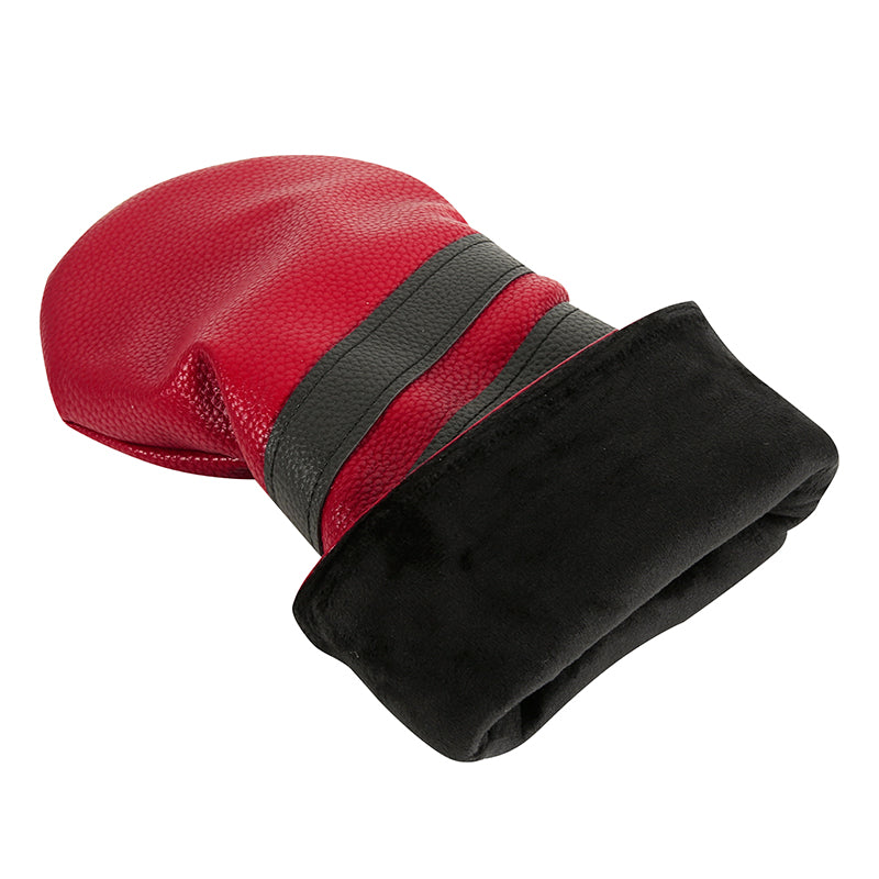 Leather Golf Covers Driver 1 3 5 Headcovers 3 Piece Set Red with Black Golf Accessorise FoneFunShop