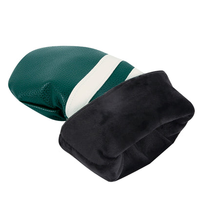 Leather Golf Covers Driver 1 3 5 Headcovers 3 Piece Set Teal with White Golf Accessorise FoneFunShop